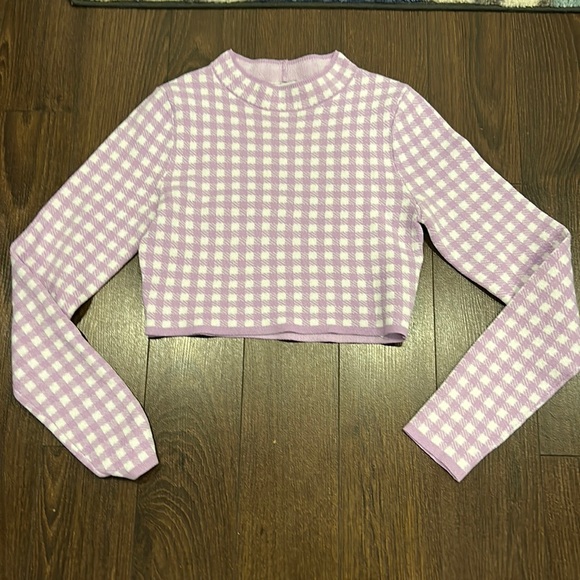 Purple cropped turtleneck - Picture 1 of 1